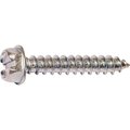 Midwest Fastener Sheet Metal Screw, #8 x 3/4 in, Zinc Plated Steel Hex Head Combination Hex/Slotted Drive 02925